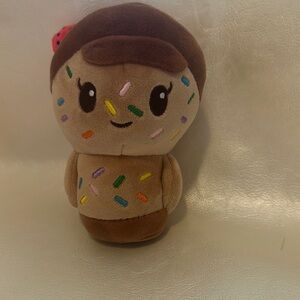 Charming Brown and Tan Stuffed Animal with Colorful Sprinkles